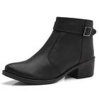 Bota Feminina Cano Curto JCL STORE Fivela Com Zíper Country Chelsea Casual