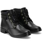 Bota Feminina Cano Curto Preta Sw Shoes