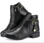 Bota Feminina cano curto preto estilosa - eis calçados