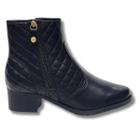 Bota Feminina Cano Curto Salto Baixo Conforto Casual Moleca