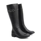 Bota Feminina Cano Longo Montaria Detalhe Enfeite Metal GG