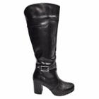 Bota Feminina Cano Longo Mooncity Salto Grosso 73133