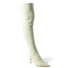 Bota Feminina Cano Longo Zariff Bico Fino Off White