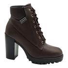 Bota Feminina Coturno Ankle Boot Salto Alto Tratorado Moleca 5325119