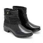 Bota Feminina Coturno Botina Cano Curto Baixa Manta Brilho - 1000 BV