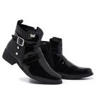 Bota Feminina Coturno Cano Curto Ziper Moda Casual Blogueira