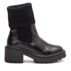 Bota Feminina Coturno Tratorado com Meia Knit Moda Blogueira