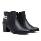 Bota Feminina Country Couro Legitimo Preto Mod 1207