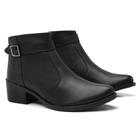 Bota Feminina Couro Cano Curto Country Confortável Casual