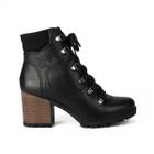 Bota Feminina Dakota Coturno Salto Em Couro Original G4562