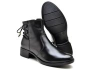 Bota feminina de couro cano curto 3002