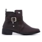 Bota Feminina Gmm Shoes Coturno Cano Curto com Ziper Confortável