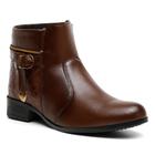 Bota Feminina Marrom Coturno Feminino Zíper Botinha Feminina Bota Feminina Cano Curto Lançamento