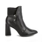 Bota Feminina Mississipi Berteli Cano Curto Preta - Q8501-0001