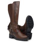 Bota Feminina Moda Trabalho Elegante Country Anti-Stress Moderna Plataforma Casual