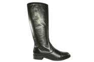 Bota Feminina Montaria Cano Longo em Couro Soft Preto - Cód 62101