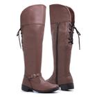 Bota Feminina Montaria Cano Longo Over Zíper Lateral Ref11503