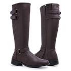 Bota Feminina Montaria Inverno Cano Alto Over Até o Joelho