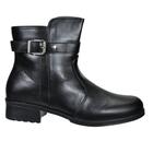 Bota Feminina Mooncity Cano Curto Preta Detalhe Fivela 72111