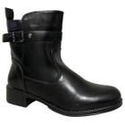 Bota Feminina Mooncity Coturno Salto Baixo Preto 72115