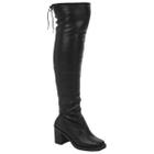 Bota Feminina Over The Knee com Ajuste Salto Bloco