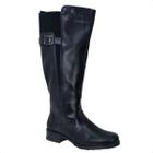 Bota Feminina Rasteira Cano Longo Mooncity Ziper 72114