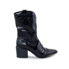 Bota Feminina Suzana Santos Western Verniz Preta - 50317