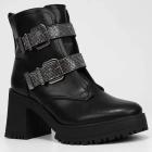 Bota Feminina Tratorada Vizzano Preta com strass Ref.: 3091.103