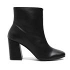 Bota FEMININA VIA UNO Cano Curto Bico Fino Salto Alto 691005