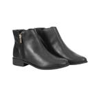 Bota Feminina Via Uno Montaria Couro Cano Curto PRETO