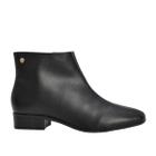 Bota feminina via uno salto bloco rasteiro 827007 couro