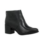 Bota Feminina Wood Cano Curto Salto Bloco Médio - Preto - Bottero Preto