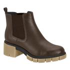 Bota Feminino Moleca 5338.100 Coturno Tratorado Salto Grosso Casual