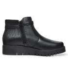 Bota Feminino Sola Tratorada Cano Baixo Cor Preto Estilo Casual