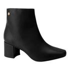 Bota Feminino Via Uno 172027 Cano Curto Salto Grosso Bico Quadrado