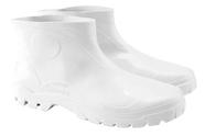 Bota Flex Pvc/ Borracha Branca C/ Curto Impermeável