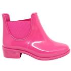 Bota Galocha Infantil Menina Pink Preto Moderno Estilosa Moderna Macia Confortavel Antiderrapante