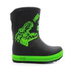 Bota Galocha Plugt Infantil Menino Acqua Dino Neon Preto 