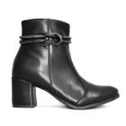 Bota Godiva Feminina Cano Curto Salto Preta