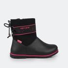 Bota Infantil Pampili Rubi Faixa Braile Preta Pink 141.054