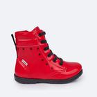 Bota Infantil Pampili Rubi Tachas Verniz Vermelho 141.068