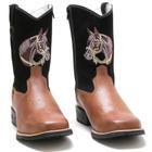 Bota infantil texana cano longo bordada linda botina country 32- rhl botas