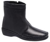 Bota Lisa em Couro de Carneiro Preto Super Macio Pollystar 6206