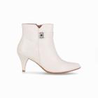 Bota Luiza Cano Curto Salto Alto Off White