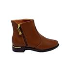 Bota Marrom Cano Curto com Zíper Vizzano