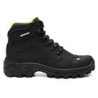 Bota Masculina Adventure Couro Premium Cano Médio Bico PVC Palmilha Conforto em Gel Segurança