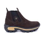 Bota Masculina Botina Couro Coturno Palmilha Gel Confortável