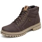 Bota Masculina Cano Médio Moda Militar Mid Trail Marrom