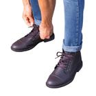 Bota Masculina Casual Hencco Coturno Cano Baixo Confortavel Com Ziper