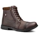 Bota Masculina Coturno Casual Super Confortável Com Zíper Lateral Solado E Borracha Dia A Dia